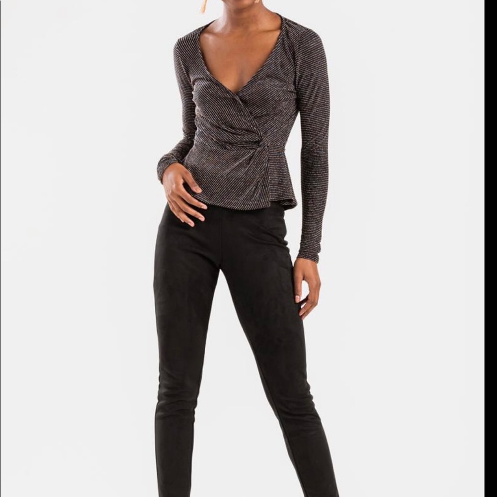NWT Black Metallic Knot Shirt XL (Orig. $44)